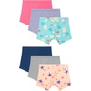 Hanes Girls and Toddlers Cartwheel Play Shorts, 4 or 6 Pack, Cotton Stretch(Blue/Grey/Stars/Purple/Hearts – 6 Pack)