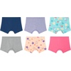 Hanes Girls and Toddlers Cartwheel Play Shorts, 4 or 6 Pack, Cotton Stretch(Blue/Grey/Stars/Purple/Hearts – 6 Pack)