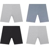 Hanes Girls and Toddlers Cartwheel Play Shorts, 4 or 6 Pack, Cotton Stretch(Grey Heather/Black/Blue – 4 Pack)