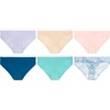 Hanes girls Originals Underwear, Stretch Cotton Boyshorts, Hipster, Bikini Panties, 6-pack(Blue  Green  Purple  Beige  Flowers  Pink)