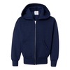 Hanes Big Boys’ Eco Smart Fleece Zip Hood, Black, Large(Navy)