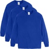 Hanes Boys ComfortSoft Long-Sleeve T-Shirt Pack, Cotton Tees for Boys, 3-Pack(Deep Royal)