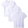 Hanes Boys Essentials Short Sleeve T-shirt Value Pack, 3 or 6-Pack(White – 3 Pack)