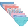 Hanes Girls’ And Toddler Organic Underwear, Brief & Hipster, 8-pack, Pure Comfort Organic 100% Cotton Panties(Hipster – Pink Blue Solids & Patterns)