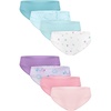 Hanes Girls’ And Toddler Organic Underwear, Brief & Hipster, 8-pack, Pure Comfort Organic 100% Cotton Panties(Purple/Blue/Pink)