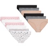Hanes Girls’ And Toddlers Underwear, Stretch Cotton Panties, 12-pack, Briefs, Bikini and Hipsters for Girls(Black  Nude  Grey  White  Dot Print  Stripe Print  Star Print)