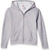 Hanes Girls’ Comfortsoft Ecosmart Full-Zip Hoodie(Light Steel)