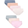 Hanes Girls’ Underwear Hipsters, 7-pack, Pure Comfort Microfiber Hipster Panties for Girls, Assorted(Blue/Rose/Blush/Pink)