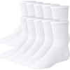 Hanes Girls’ Uniform Crew Socks, Plain Crew Socks, Knit Crew Socks for School Or Play, 10-pairs(White)