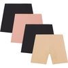 Hanes Girls and Toddlers Cartwheel Play Shorts, 4 or 6 Pack, Cotton Stretch(Black/Rose Pink/Nude – 4 Pack)