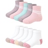 Hanes Toddler Ankle and Low Cut Socks, 12-Pack, Pure Comfort Socks for Infant & Toddler Girls and Boys – Organic Cotton Blend(Assorted – 20 Pack)