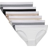 Hanes girls Originals Underwear, Stretch Cotton Boyshorts, Hipster, Bikini Panties, 6-pack(Black  Nude  Grey  White)