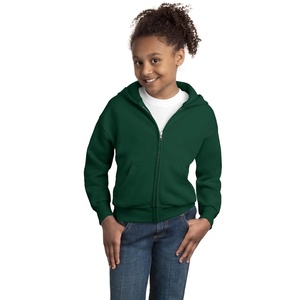 Hanes Big Boys’ Eco Smart Fleece Zip Hood, Black, Large(Deep Forest)