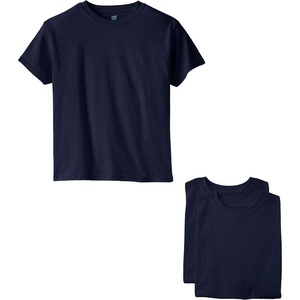Hanes Boys Essentials Short Sleeve T-shirt Value Pack, 3 or 6-Pack(Navy – 3 Pack)