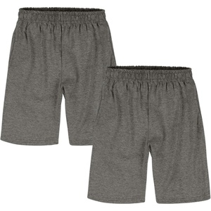 Hanes Boys Jersey Shorts Pack, 2-Pack, Cotton Shorts for Boys with Pockets, Pull-On Shorts(Charcoal Heather)