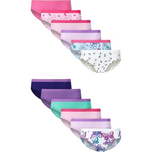 Hanes Girls’ And Toddlers Underwear, Stretch Cotton Panties, 12-pack, Briefs, Bikini and Hipsters for Girls(Pink  Blue  Lilac  Flowers)