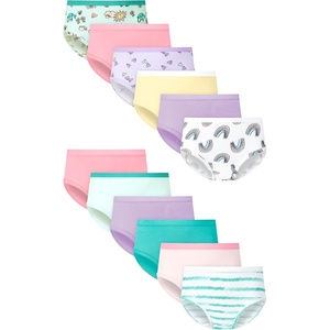 Hanes Girls’ And Toddlers Underwear, Stretch Cotton Panties, 12-pack, Briefs, Bikini and Hipsters for Girls(Pink  Yellow  Purple  Teal)
