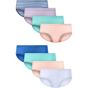 Hanes Girls’ Underwear Hipsters, 7-pack, Pure Comfort Microfiber Hipster Panties for Girls, Assorted(Blue  Aqua  Peach  Violet)