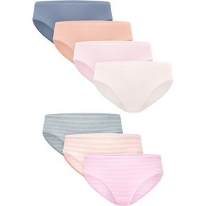Hanes Girls’ Underwear Hipsters, 7-pack, Pure Comfort Microfiber Hipster Panties for Girls, Assorted(Blue/Rose/Blush/Pink)