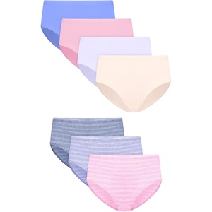 Hanes Girls’ Underwear Hipsters, 7-pack, Pure Comfort Microfiber Hipster Panties for Girls, Assorted(Blush/Blue/Purple)