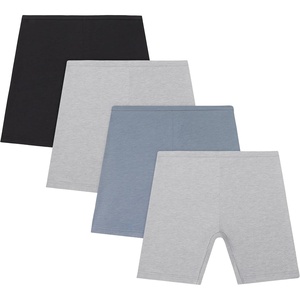 Hanes Girls and Toddlers Cartwheel Play Shorts, 4 or 6 Pack, Cotton Stretch(Grey Heather/Black/Blue – 4 Pack)