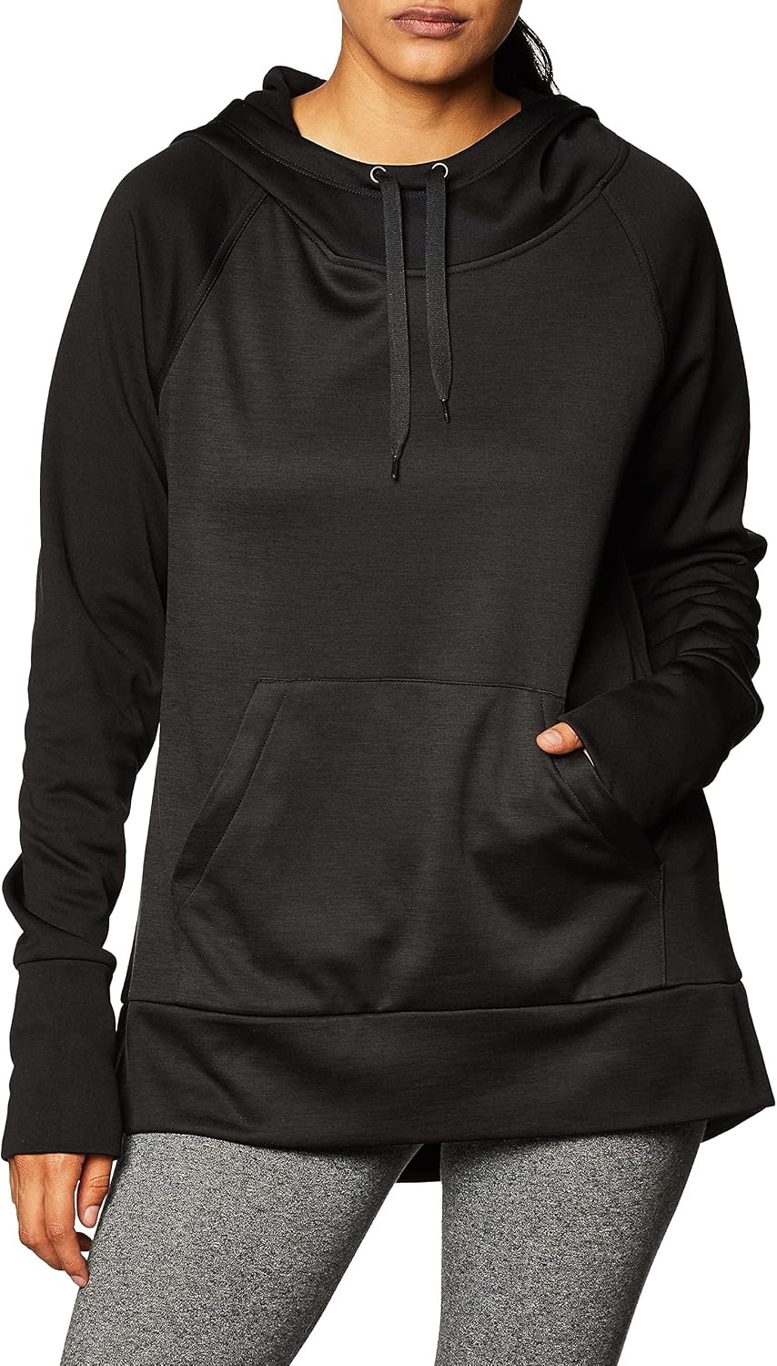 image:imageHanes Sport Womens Performance Fleece Pullover HoodieBlack SolidBlack Heather