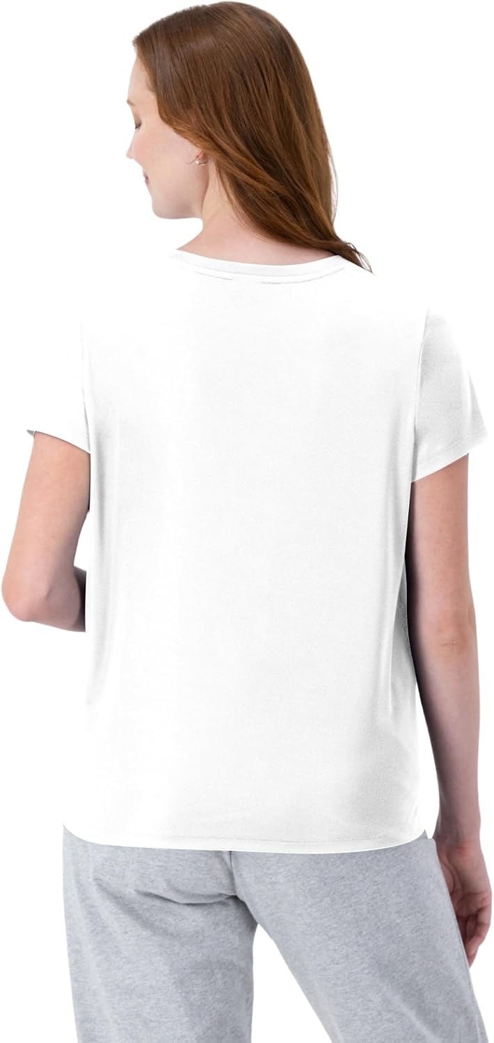 image:imageHanes Womens Athletic TShirt Cool DRI VNeck Performance TeeWhite 1 Pack