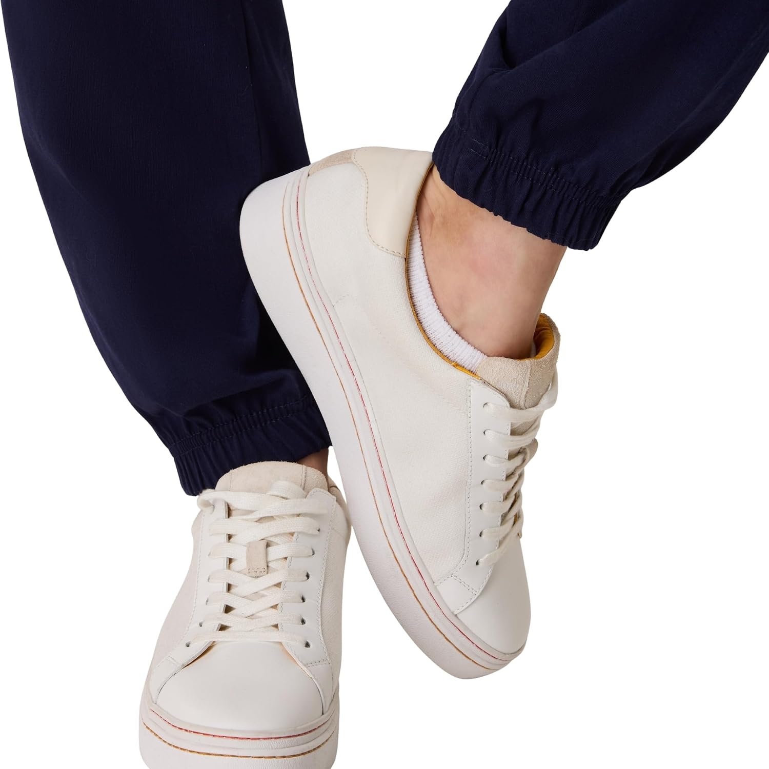 image:imageHanes Womens Essentials Cotton Joggers Jersey Drawstring Pants for WomenAthletic Navy