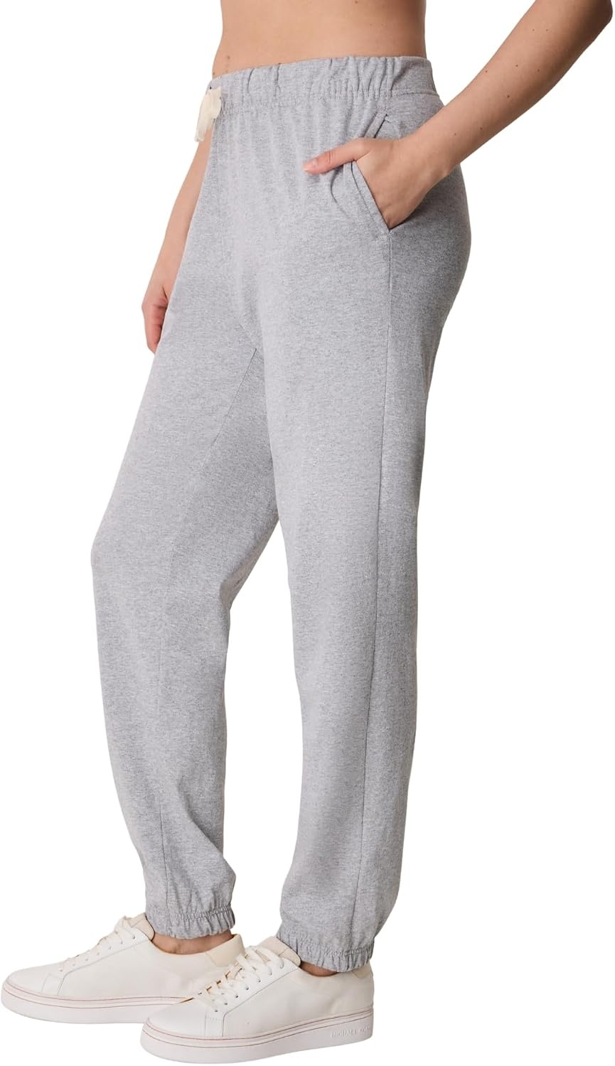 image:imageHanes Womens Essentials Cotton Joggers Jersey Drawstring Pants for WomenLight Steel