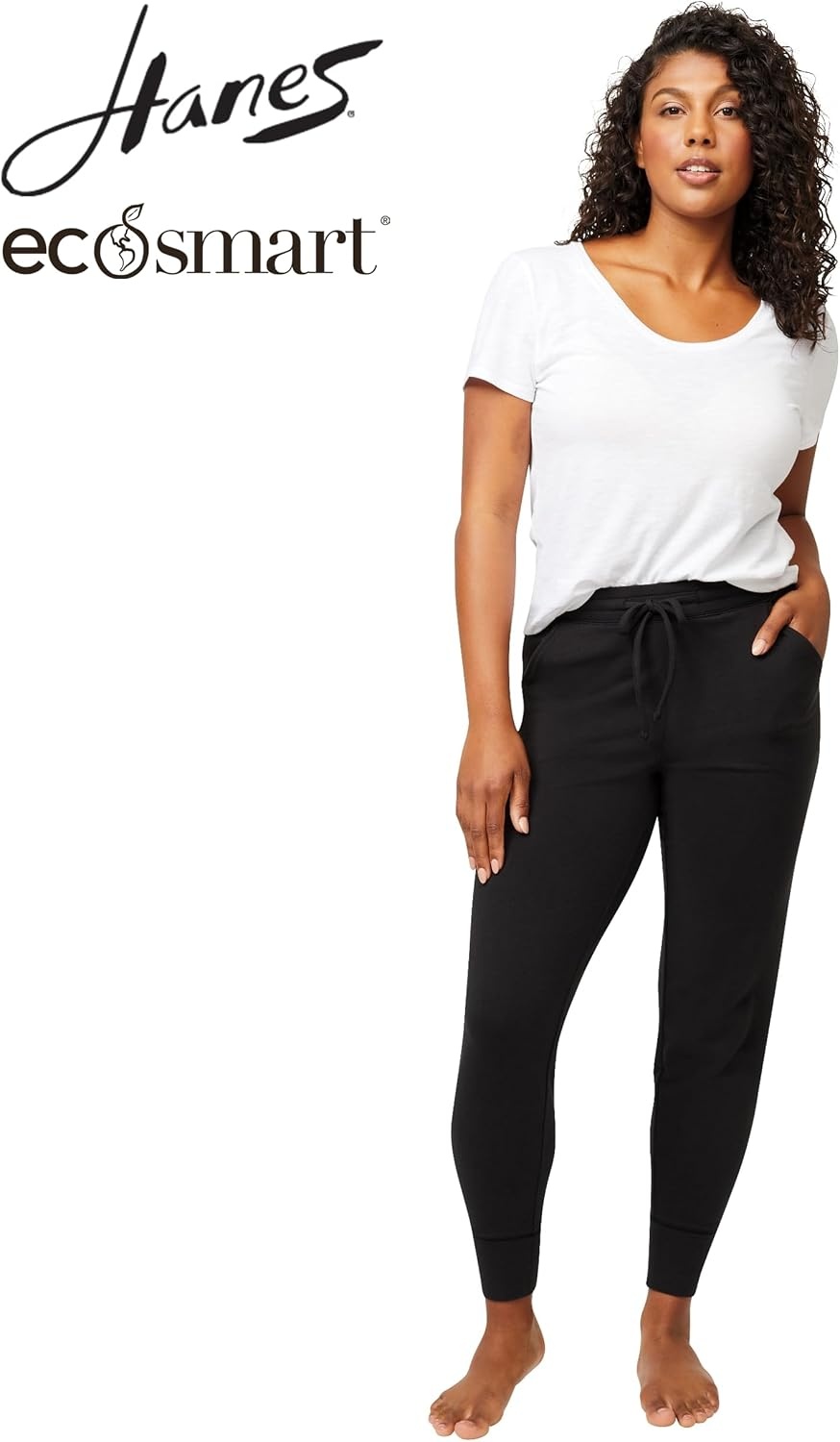 image:imageHanes Womens Hanes EcoSmart Womens JoggersBlack