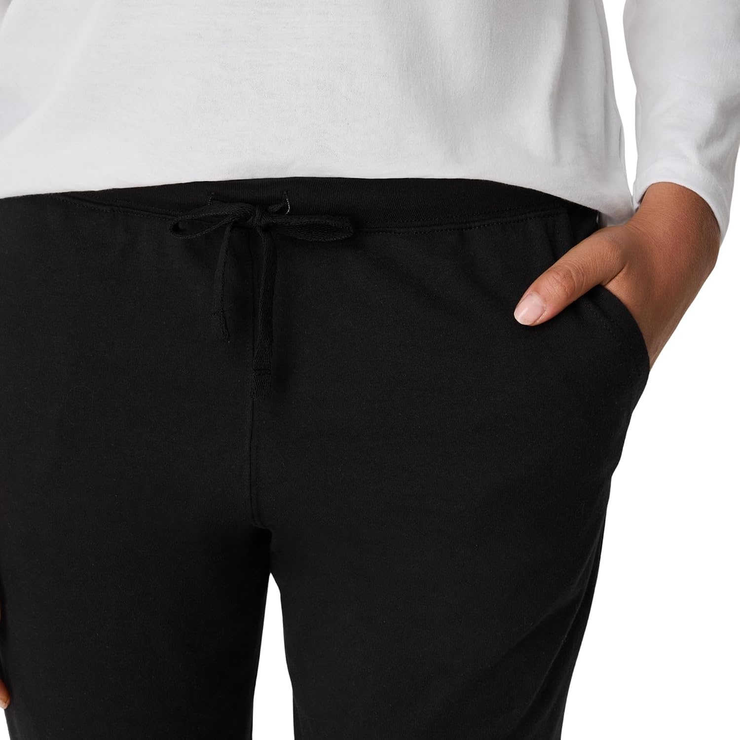 image:imageHanes Womens Hanes Originals Womens Joggers 100 Cotton JerseyBlack