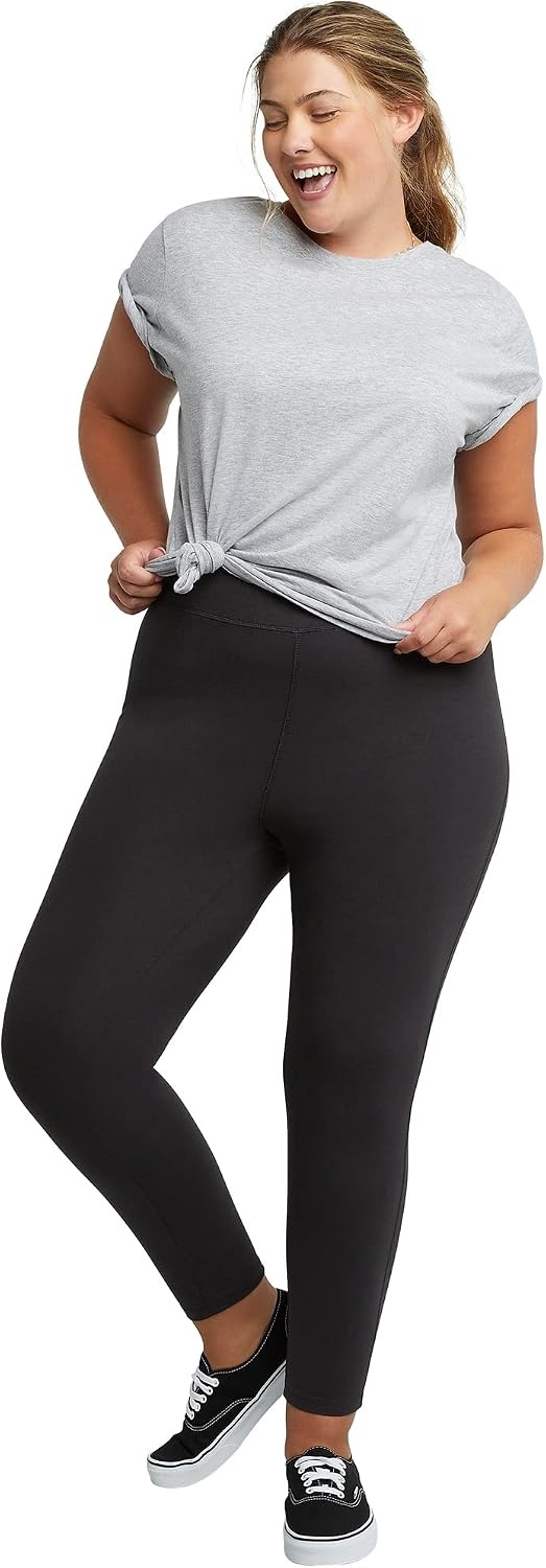 image:imageHanes Womens Long LeggingsBlack
