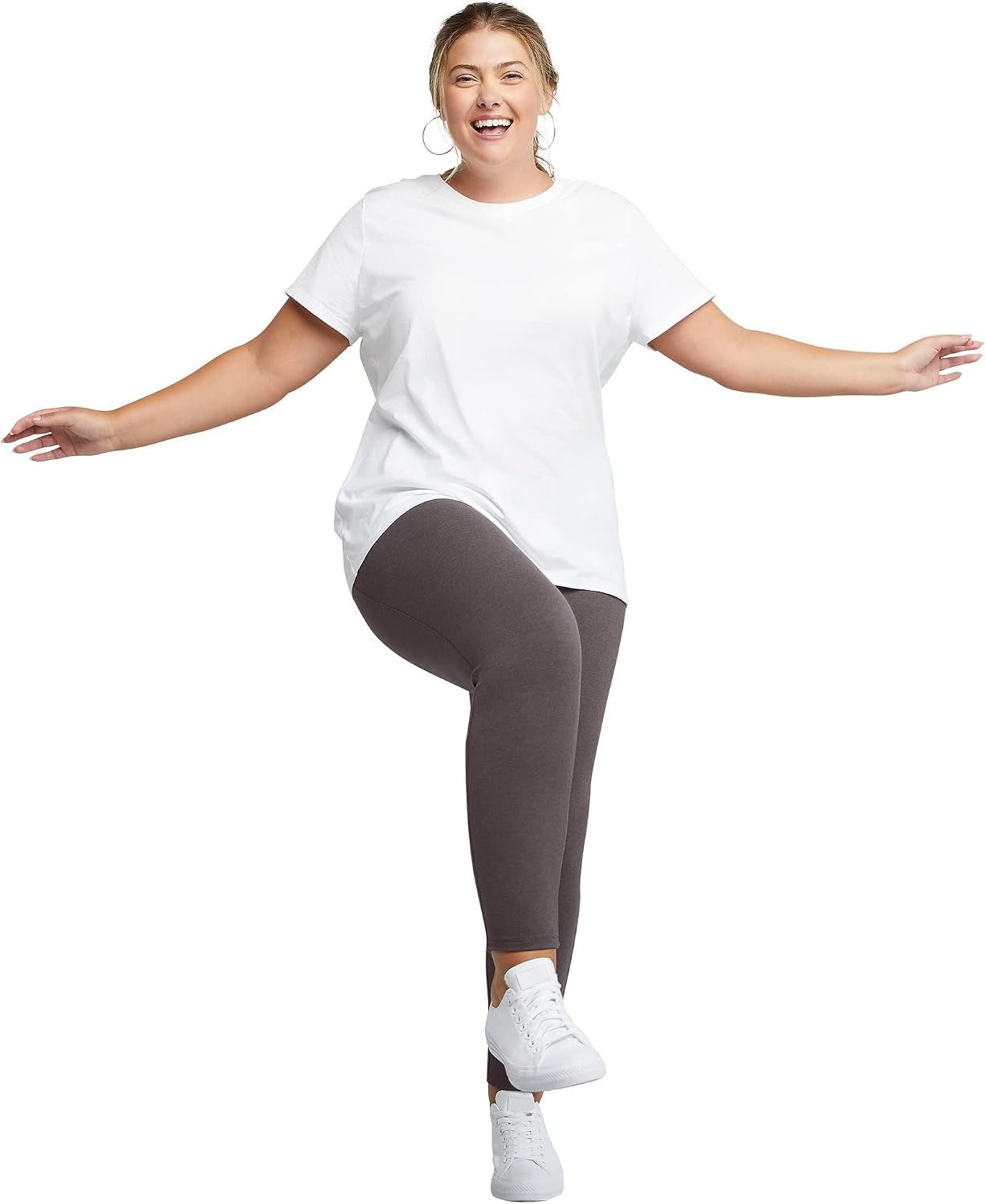 image:imageHanes Womens Long LeggingsCharcoal Heather
