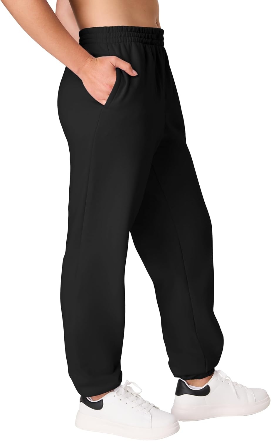 image:imageHanes Womens Originals Midweight Fleece Joggers Sweatpants with Pockets 30 PlusBlack