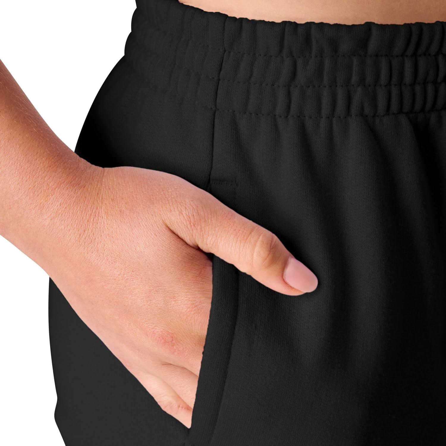 image:imageHanes Womens Originals Midweight Fleece Joggers Sweatpants with Pockets 30 PlusBlack