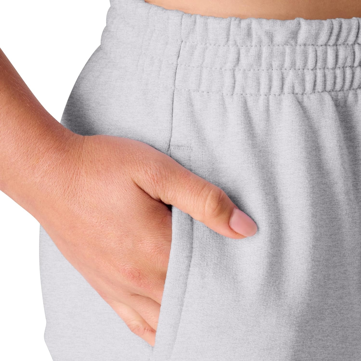 image:imageHanes Womens Originals Midweight Fleece Joggers Sweatpants with Pockets 30 PlusLight Steel
