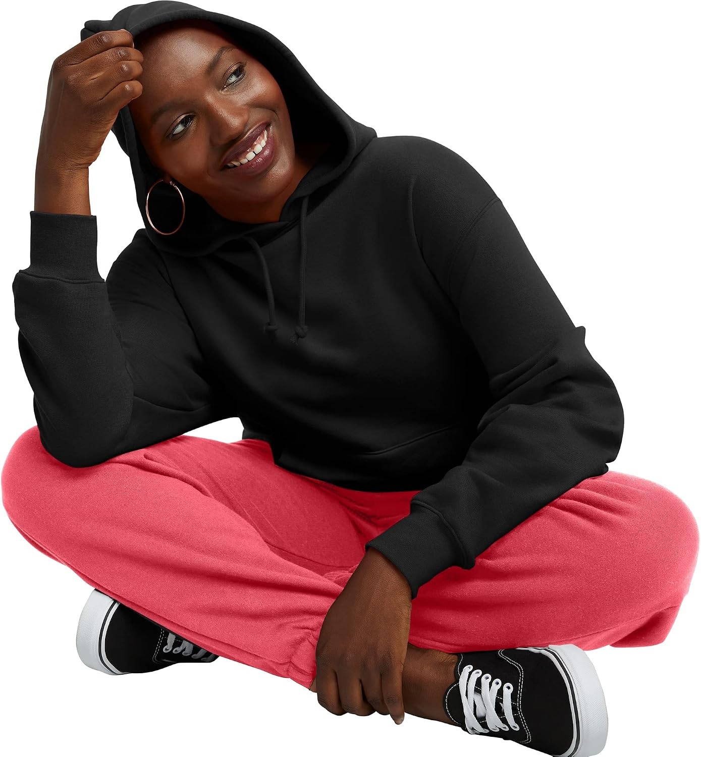 image:imageHanes Womens Originals Midweight Fleece Joggers Sweatpants with Pockets 30 PlusPinky Peach