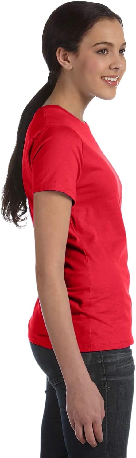 image:imageHanes Womens PerfectT Crewneck TShirt Lightweight Cotton Short Sleeve Tee for WomenAthletic Red