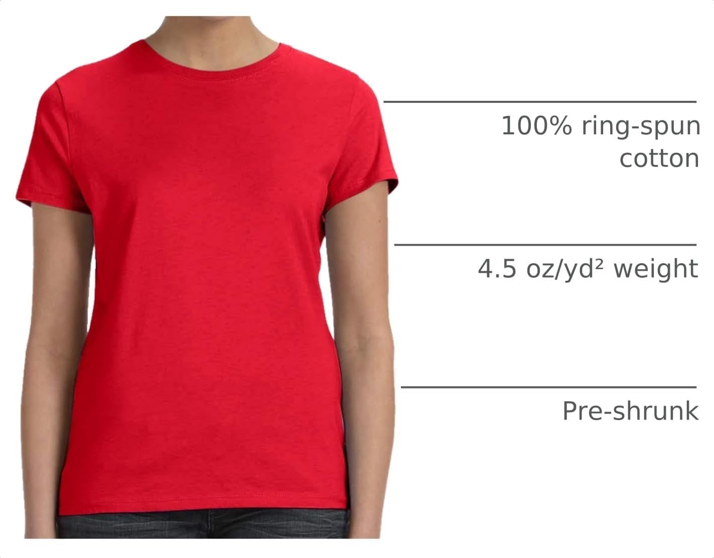 image:imageHanes Womens PerfectT Crewneck TShirt Lightweight Cotton Short Sleeve Tee for WomenAthletic Red