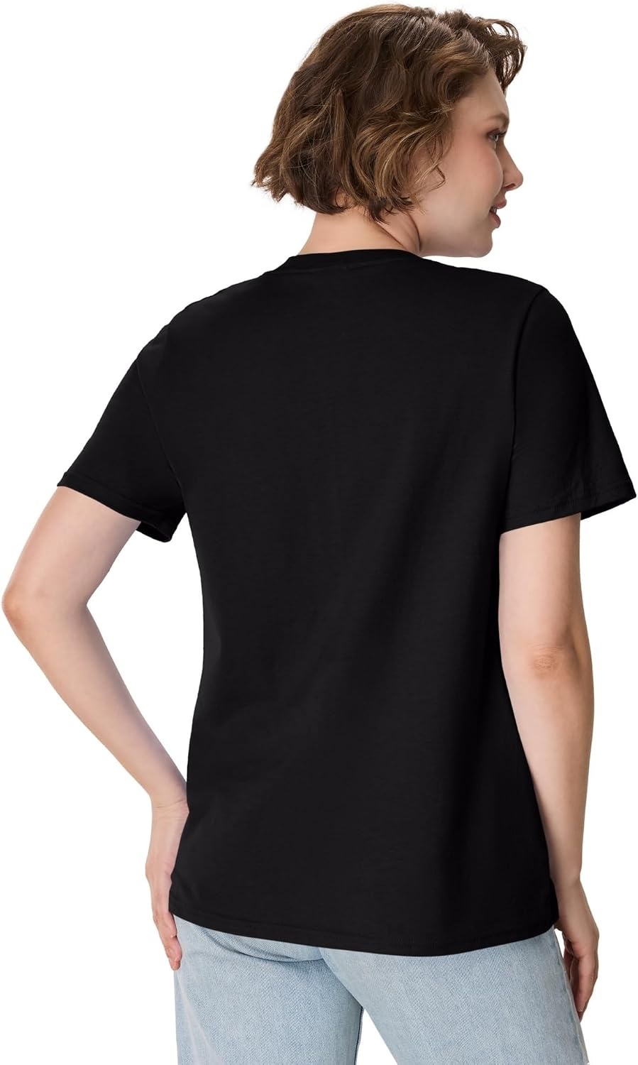 image:imageHanes Womens PerfectT Crewneck TShirt Lightweight Cotton Short Sleeve Tee for WomenBlack
