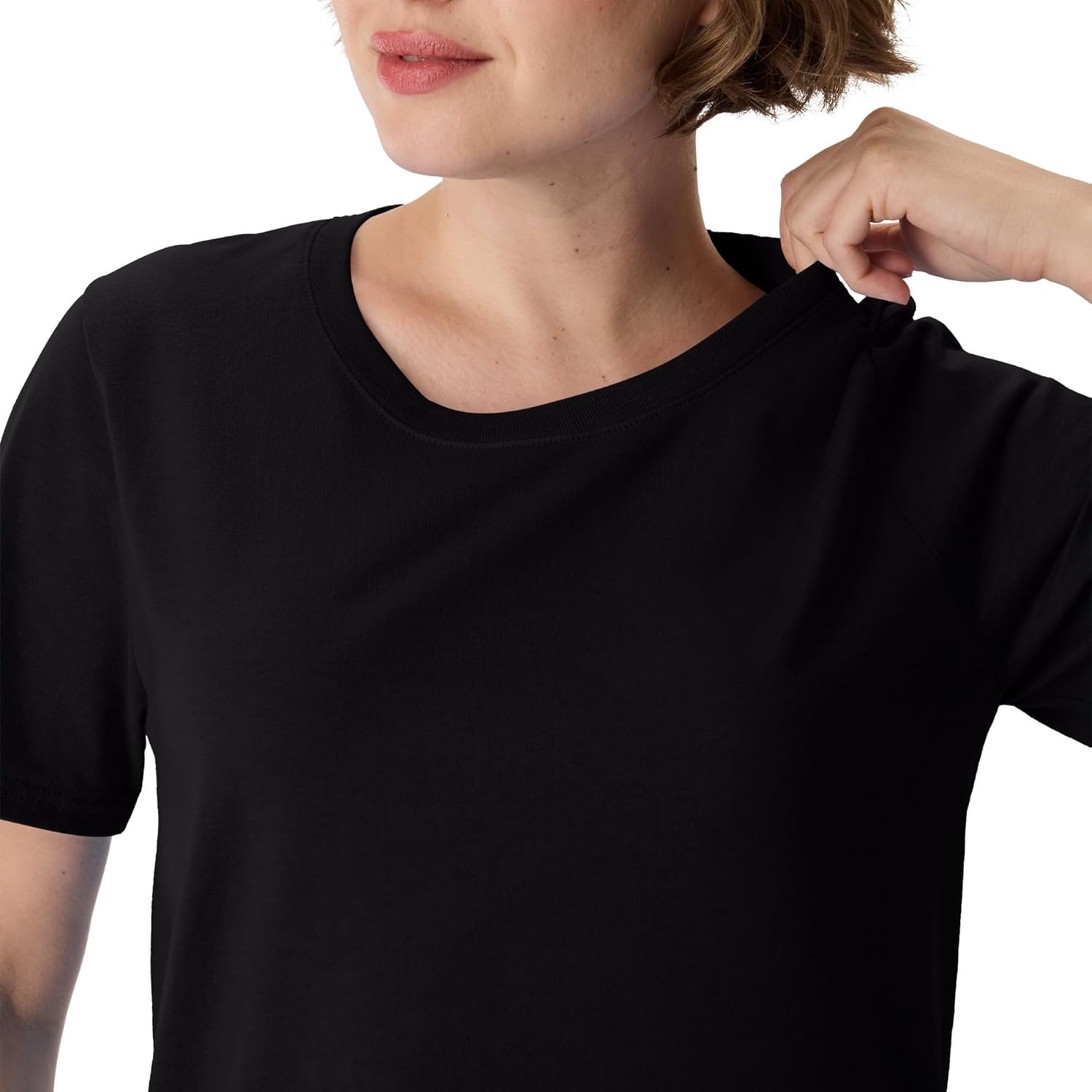 image:imageHanes Womens PerfectT Crewneck TShirt Lightweight Cotton Short Sleeve Tee for WomenBlack