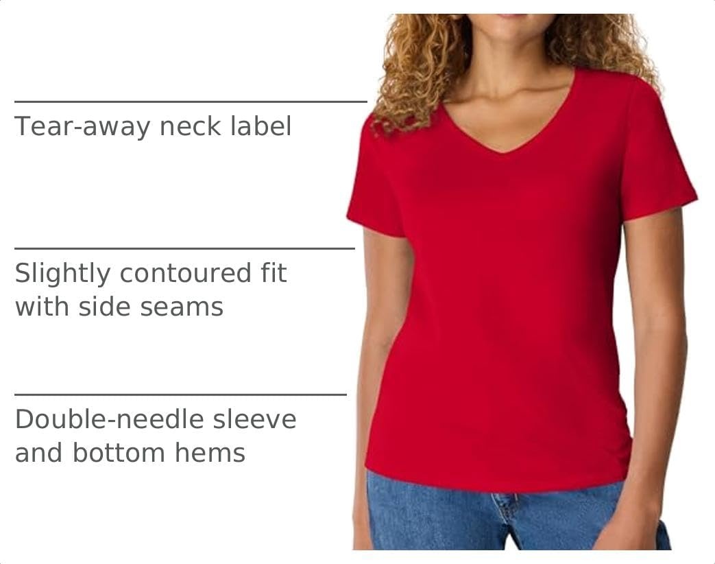 image:imageHanes Womens PerfectT Vneck Tshirt Cotton Short Sleeve Tee for Women 1 or 2PackDeep Red