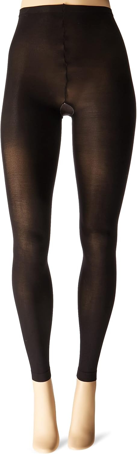 image:imageHanes Womens Script Footless Tights with XTemp Technology Same to Waist BlackBlack