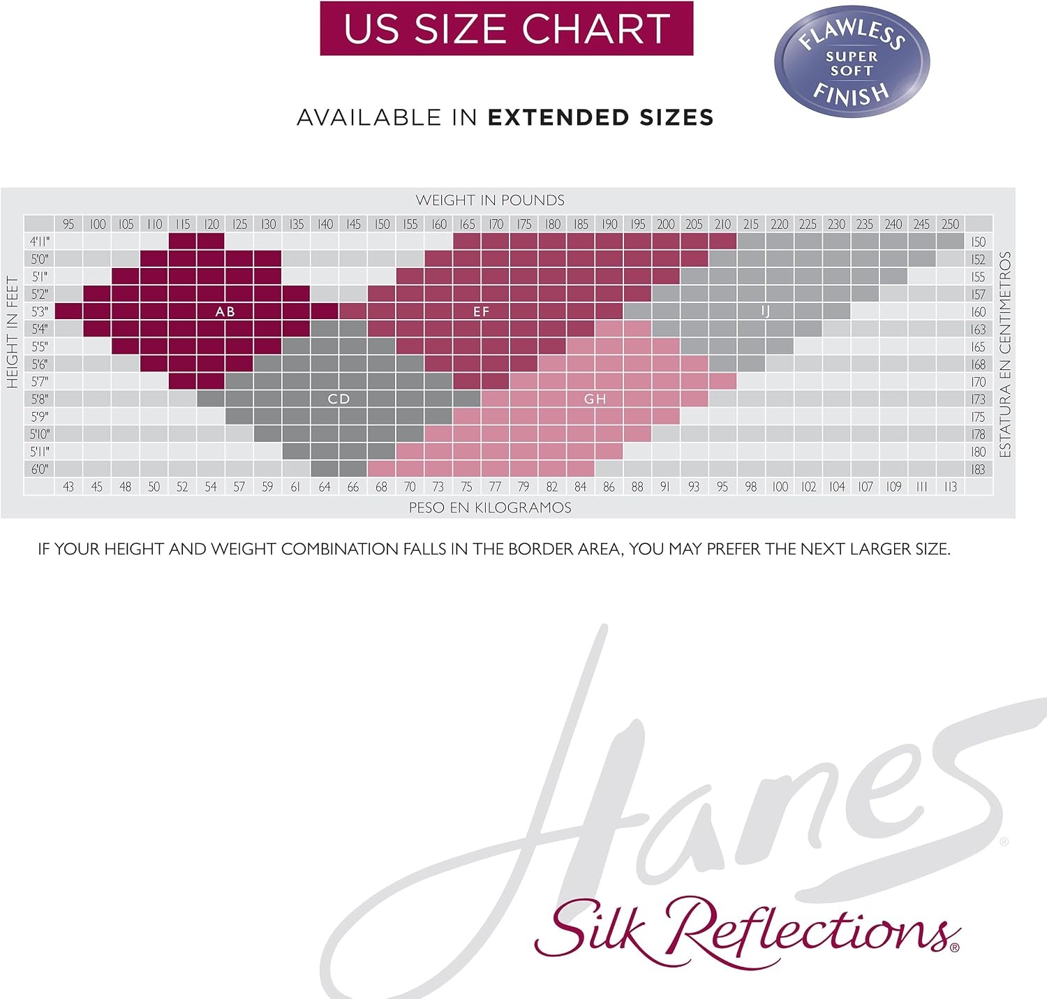 image:imageHanes Womens Silk Reflections Sheer Toe Silky Sheer Finish Lace Top Thigh HighsWhite
