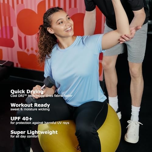 image:imageHanes Womens Sport Cool Dri Performance Long Sleeve TShirtAwesome Blue 1 Pack