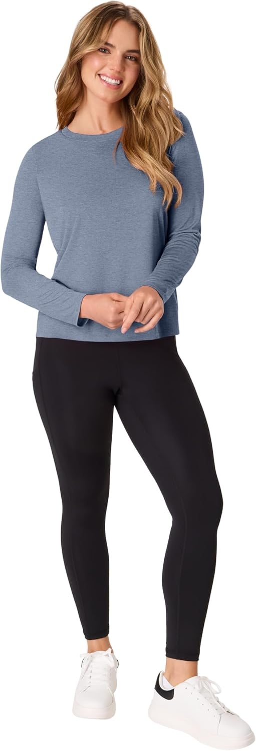 image:imageHanes Womens Sport Cool Dri Performance Long Sleeve TShirtBlack Grey Heather Navy Heather Charcoal