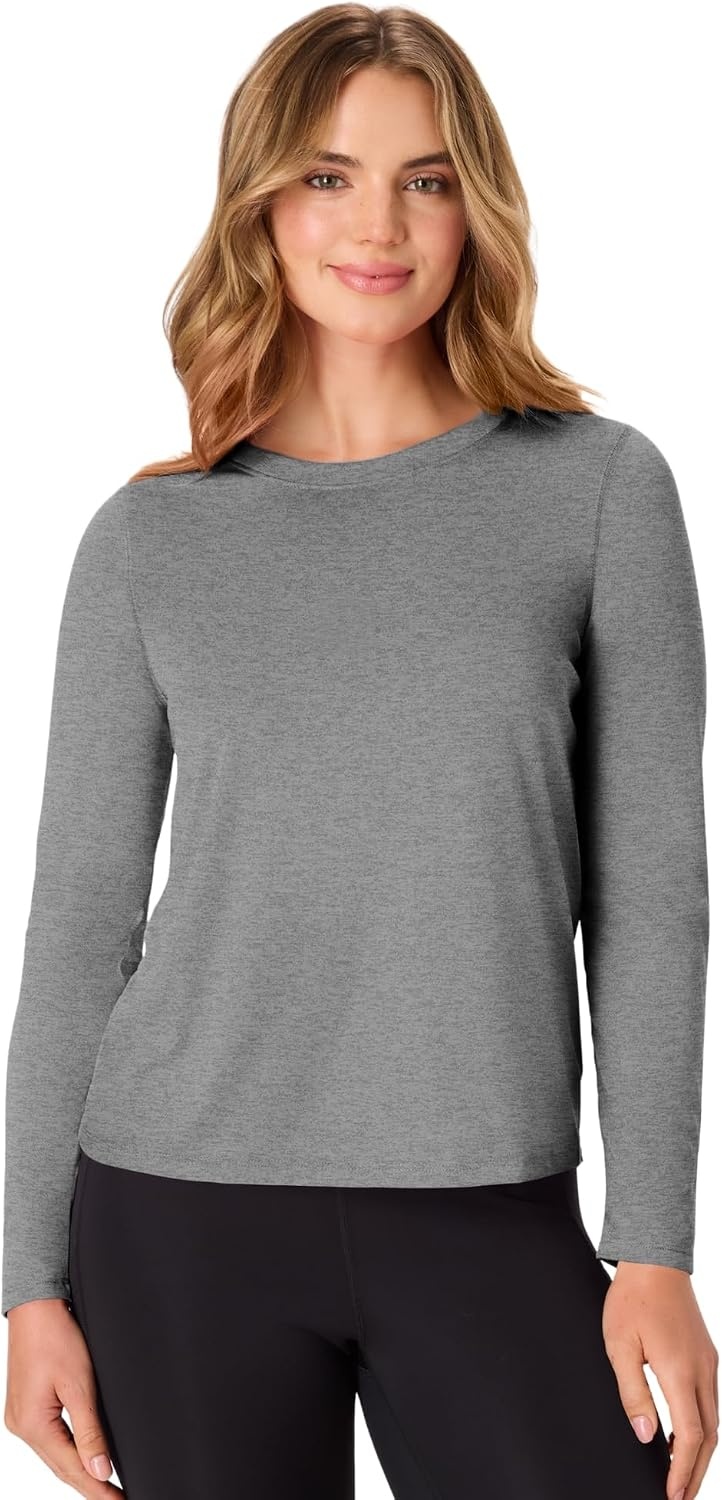 image:imageHanes Womens Sport Cool Dri Performance Long Sleeve TShirtBlack Grey Heather Navy Heather Charcoal