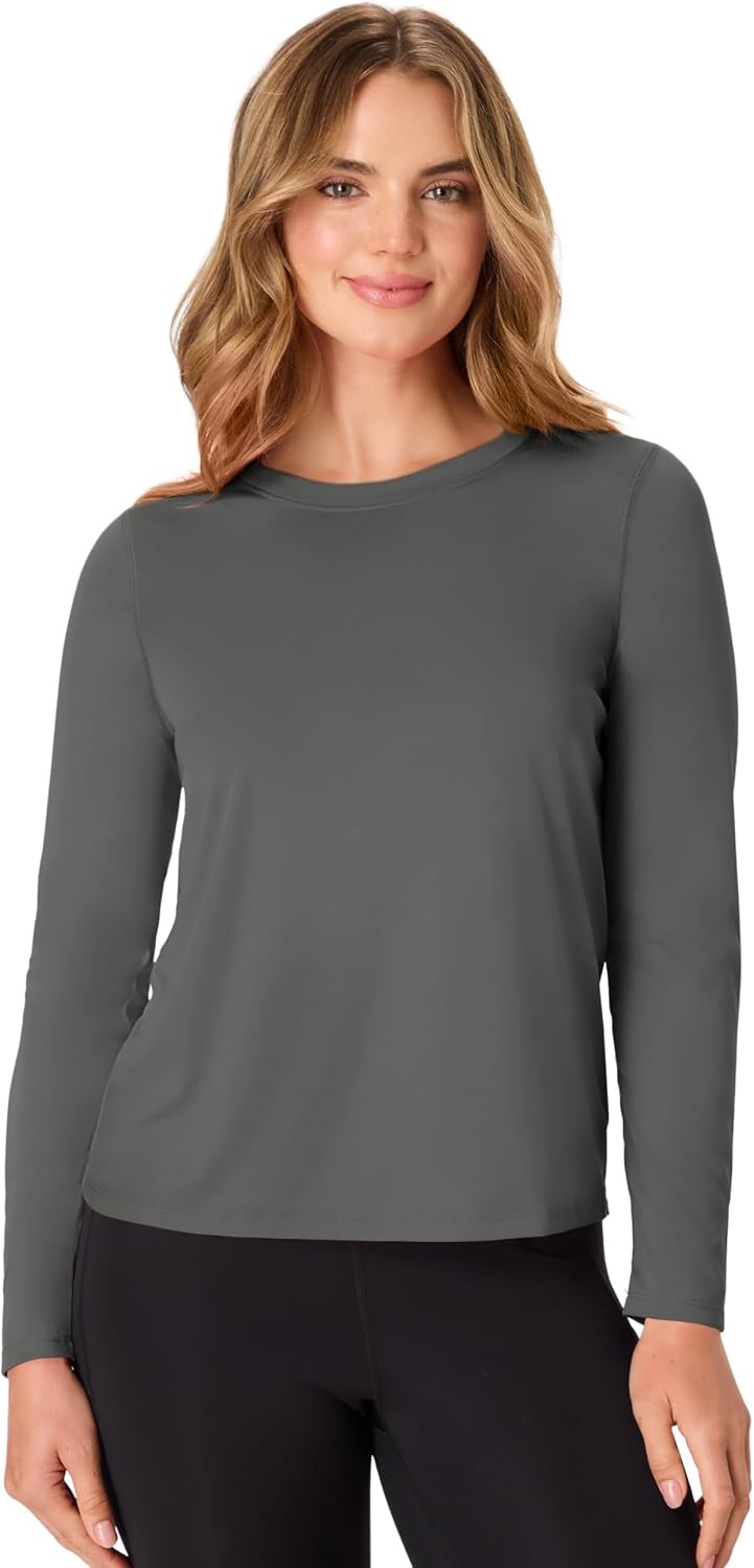 image:imageHanes Womens Sport Cool Dri Performance Long Sleeve TShirtBlack Grey Heather Navy Heather Charcoal