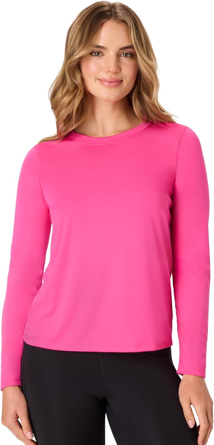 image:imageHanes Womens Sport Cool Dri Performance Long Sleeve TShirtBlackWhitePinkBlue 4 Pack