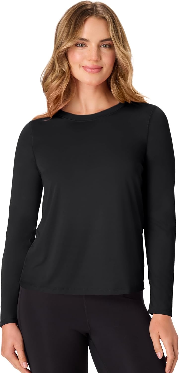 image:imageHanes Womens Sport Cool Dri Performance Long Sleeve TShirtBlackWhitePinkBlue 4 Pack